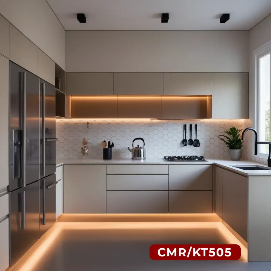 Contemporary Kitchen with Under-Cabinet Lighting